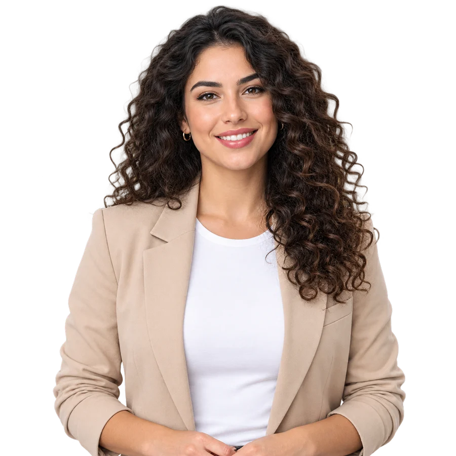 Person isolated from the original background